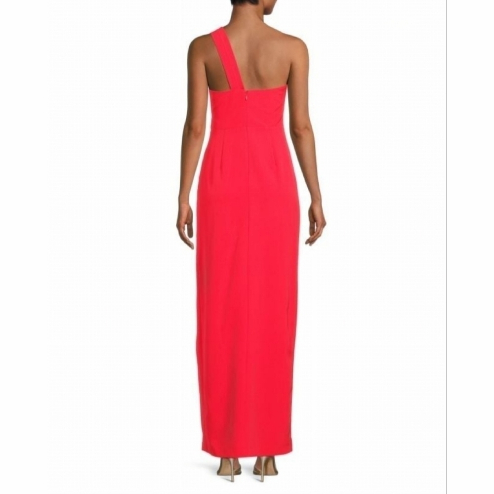 Aidan Mattox One Shoulder Slit Maxi Dress Size 10 - Picture 3 of 12